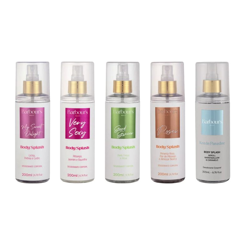 Kit 5 Completo - My Sweet Delight, Very Sexy, Good Graces, Roses e Kiss in Paradise