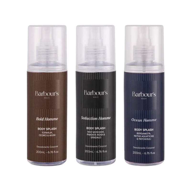Kit Clássicos Masculinos - Bold Homme, Seduction Homme e Ocean Homme